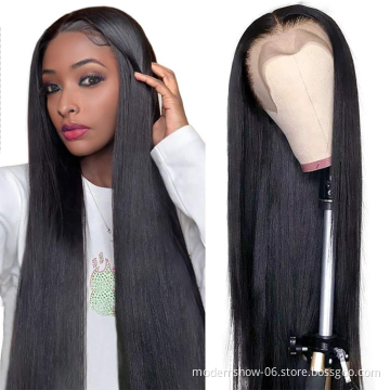 factory price 4x4 13x4 lace frontal wig  Mink Brazilian Straight Body wave hot selling 100% human hair